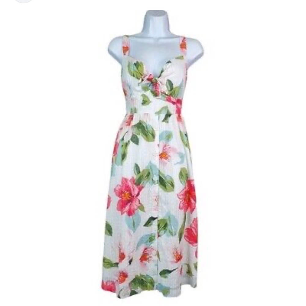 Loft Multicolor Patterned Dress/Nwot - image 1